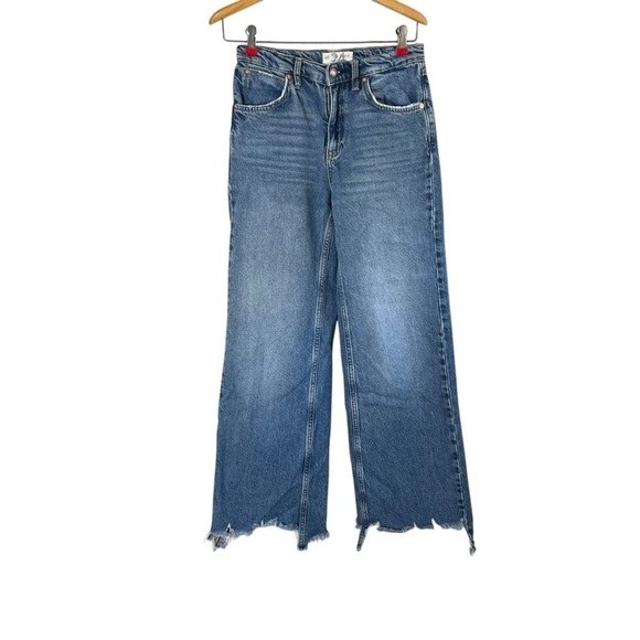 FREE PEOPLE x REVOLVE Straight Up Baggy Jean in Riverside Blue - Picture 3 of 11